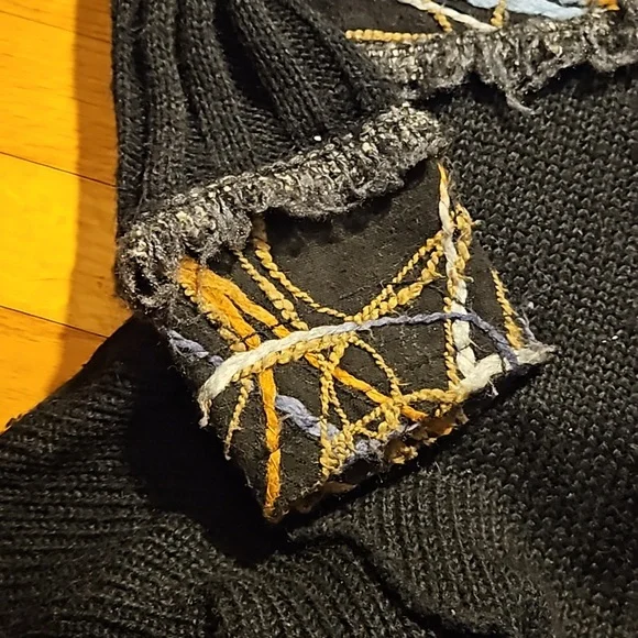 Roz & Ali Boho PM Black Asymmetric Cardigan - Picture 14 of 16